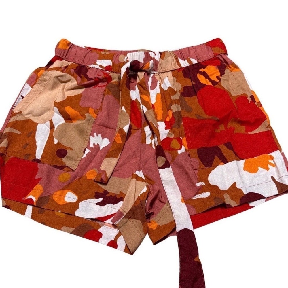 Sanctuary Tie-Waist Shorts Womens M Tropical Bohemian Quiet Luxury‎